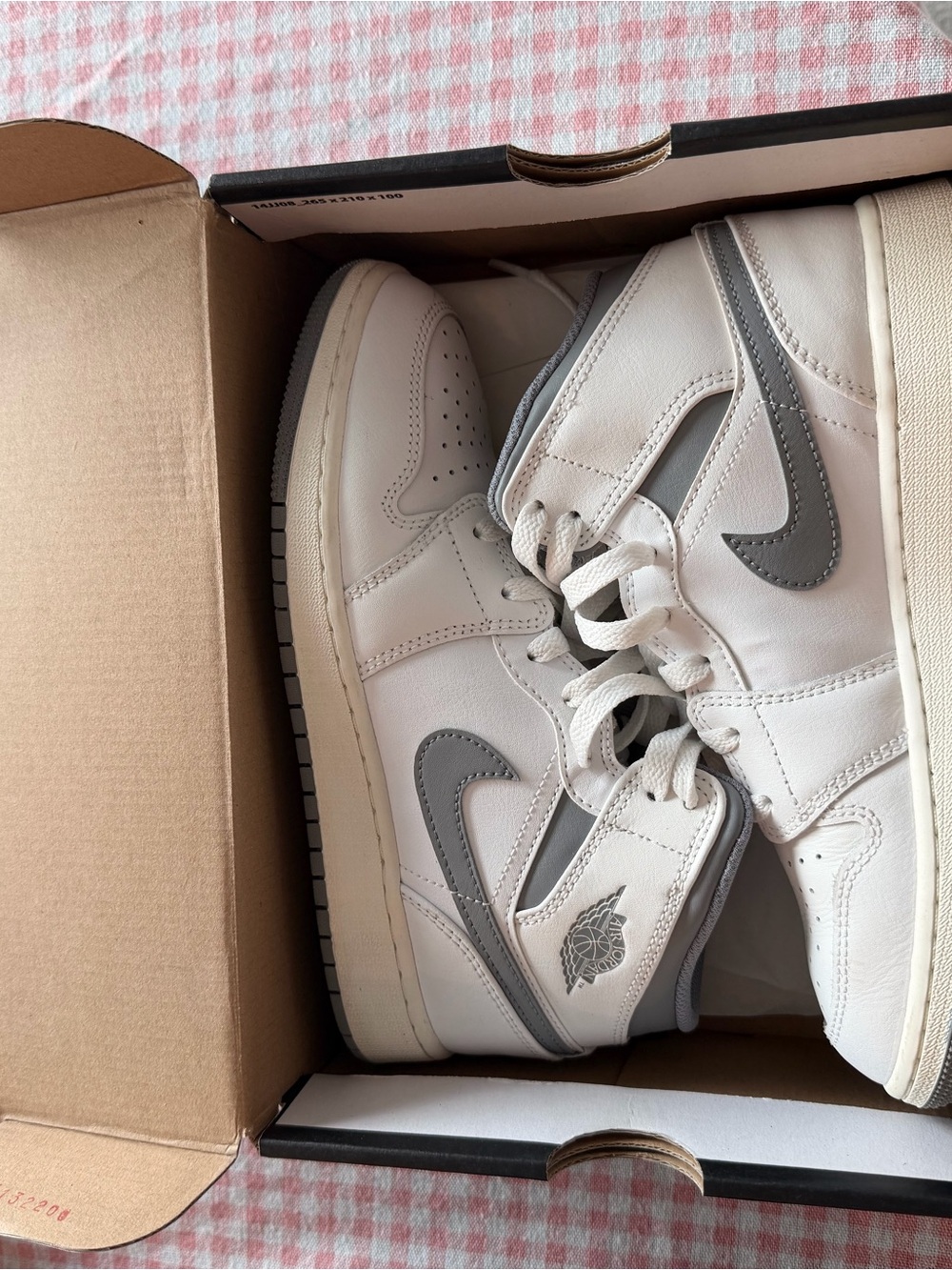 Jordan Men’s White and Gray High-Top Sneakers